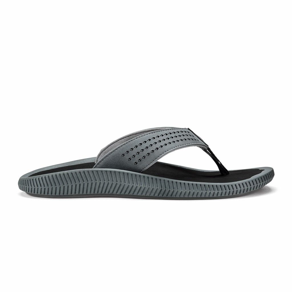 Sandalias Olukai Ulele - Chanclas Hombre Grises 20793-520